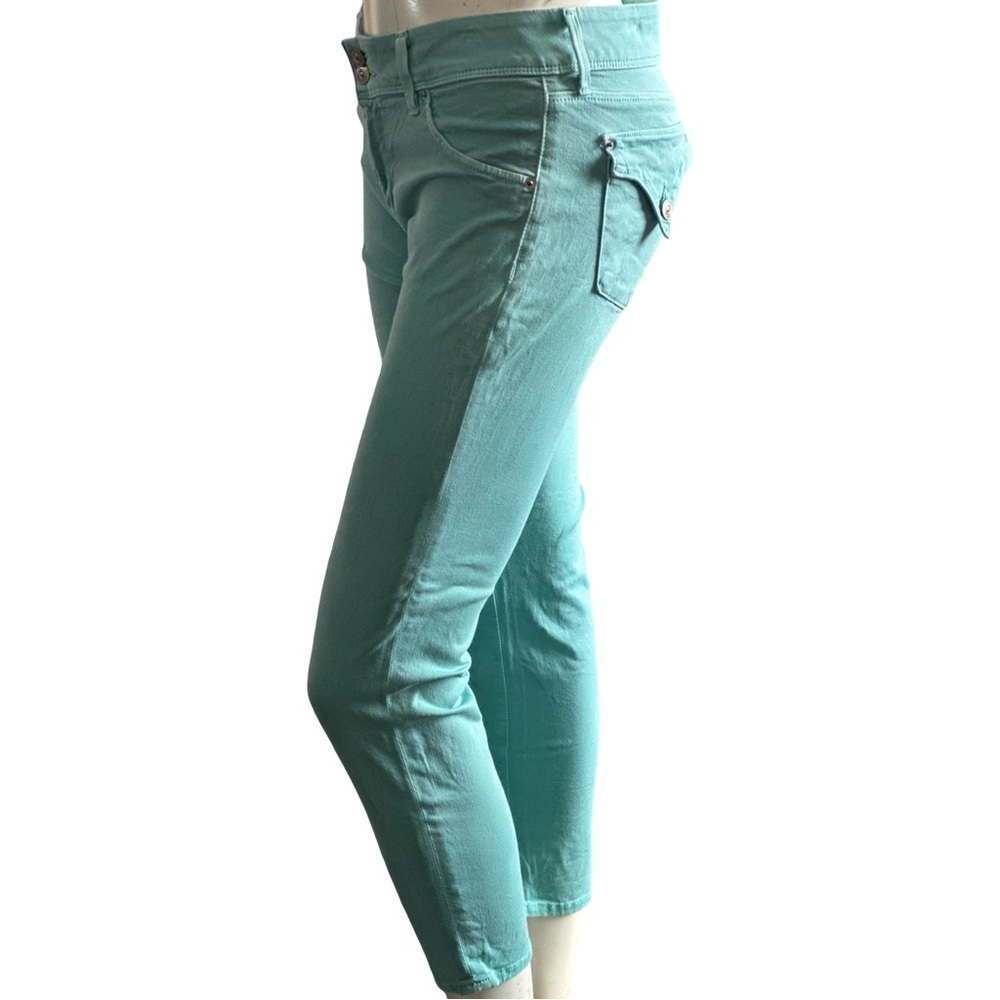 Hudson Collin Skinny Cropped jeans Size 30 Teal